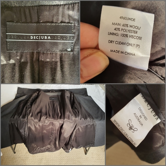 DECJUBA Studded Long Coat Jacket (60% Wool) - Picture 9 of 12